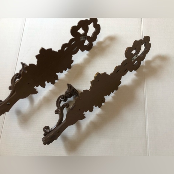 Vtg Syroco Floral Wall Sconces - Picture 8 of 16